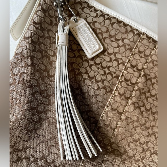 VTG COACH Signature Convertible Shoulder Crossbody Slim Bag Purse F10417 Jaquard - Picture 10 of 16